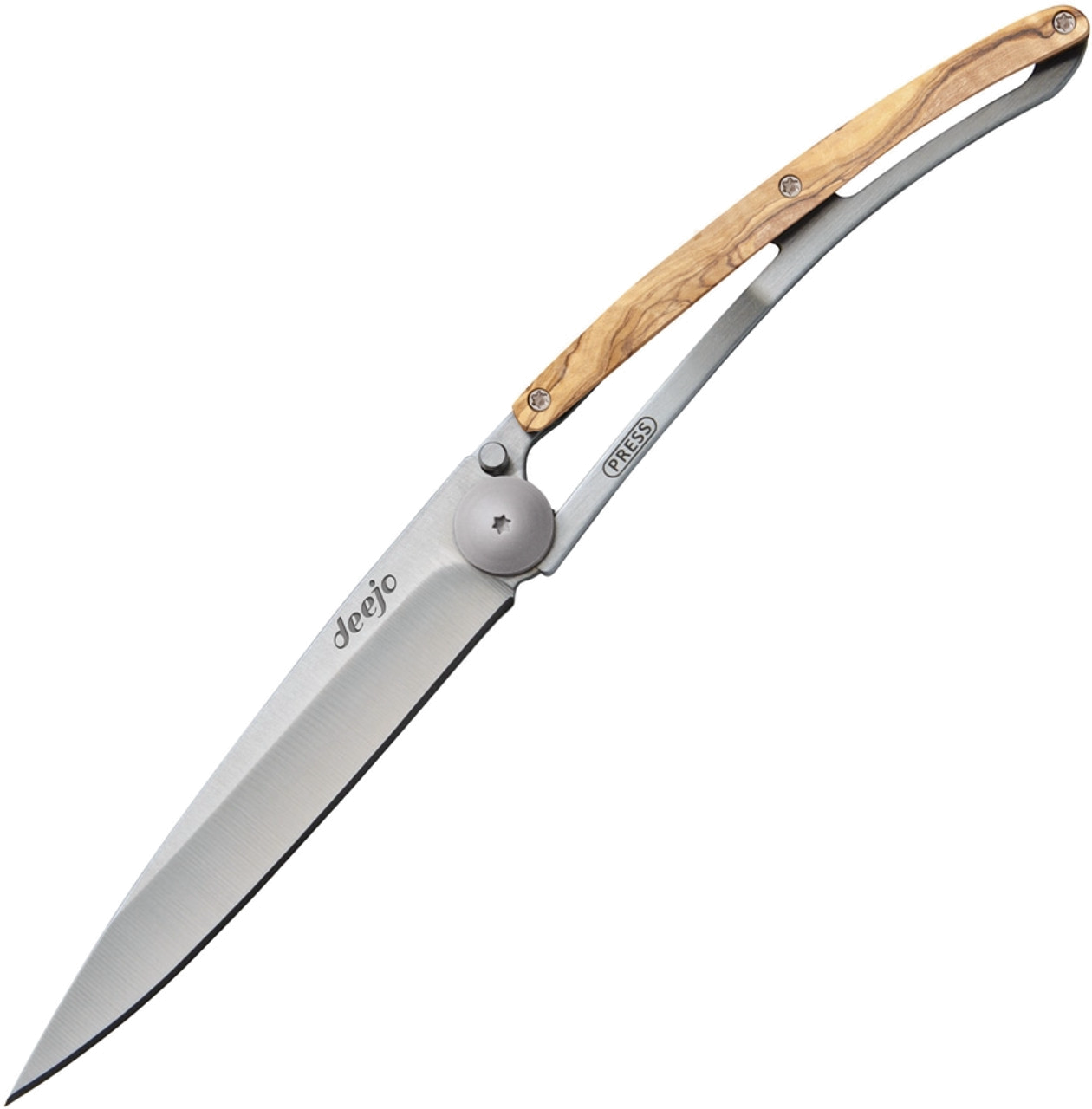 Deejo Olive Wood DEE9CB001 3Z40C13 Satin Plain Blade