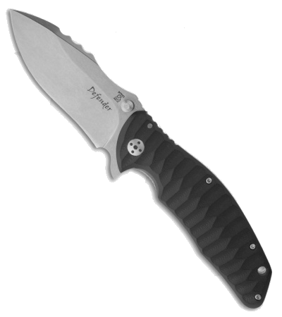 product image for Dendra Defender Black G-10 Flipper Folding Knife D2 Steel Blade