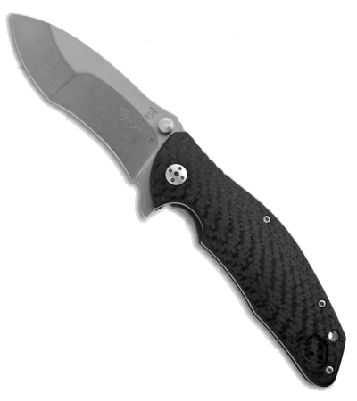 product image for Dendra Tiger Jump Carbon Fiber Folding Knife D2 Stonewash Blade