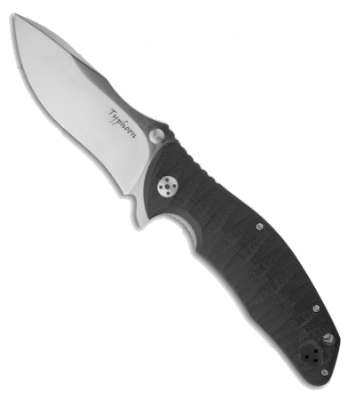 product image for Dendra Typhoon G-10 Black Flipper Folding Knife D2 Steel Blade
