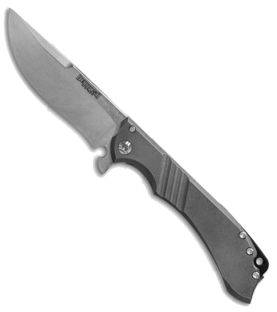 product image for Dervish Alchemy Flipper Midtech Frame Lock Knife Titanium CPM-154 Stonewash