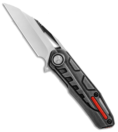product image for Dew Hara Custom Raikiri Black Duralumin VG-10 Mirror Polish Liner Lock Knife