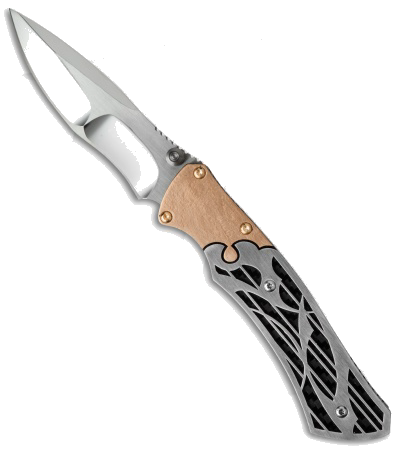product image for Dew Hara Shi Folder Bronzed CF Liner Lock Knife Japan