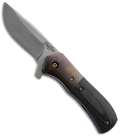 product image for Doc Shiffer Mini Recon Flipper Knife Moku Ti Carbon Fiber 3 Plain