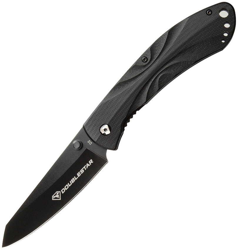 product image for Double Star Brimstone Linerlock Black G10 Handle D2 Tool Steel Blade 3.5"