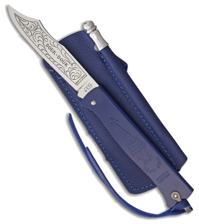 product image for Douk-Douk Blue Carbon Steel Folder Knife 3.125"