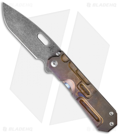 product image for DSK Tactical Knives GF-1 Titanium Ano Maze Mill Acid SW Folding Knife