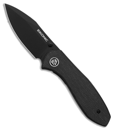 product image for Eikonic Kasador Black Micarta Handle Folding Knife