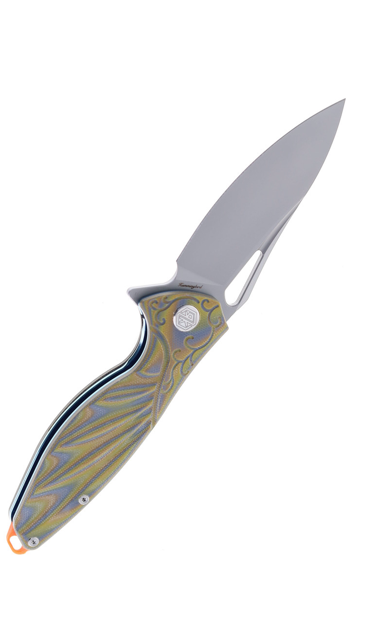 product image for EK Hinderer Eklipse 3.5 Spearpoint Folding Knife Translucent Green G-10 Battle Bronze Titanium Handle S45VN Plain Edge
