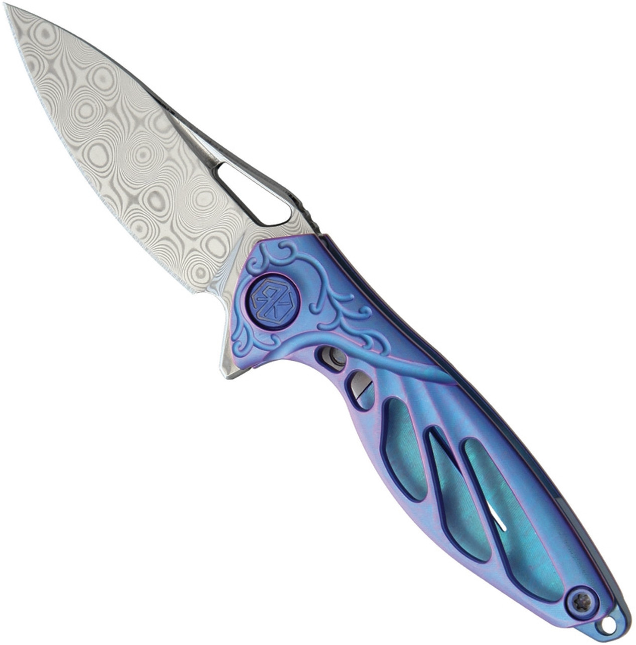 product image for EK Eklipse Harpoon Spanto Folding Knife Blue G10 Handle 20CV Plain Edge