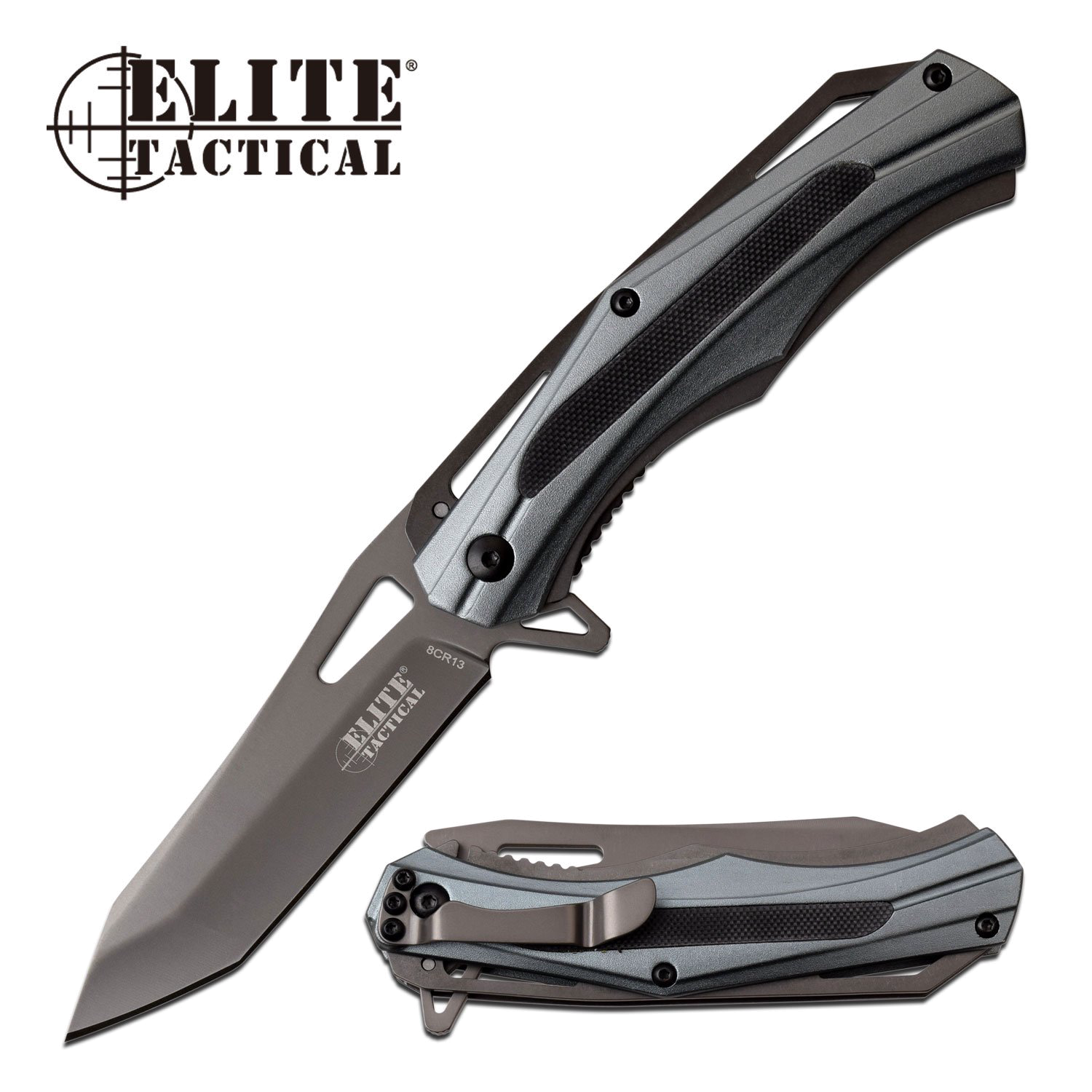 product image for Elite Folding Knife Gray Tactical Tanto Model 3