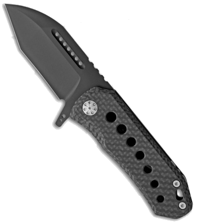 product image for Elite Outfitting Solutions EOS Orca-S Titanium Frame Lock Knife CPM S35VN Black Carbon Fiber 002