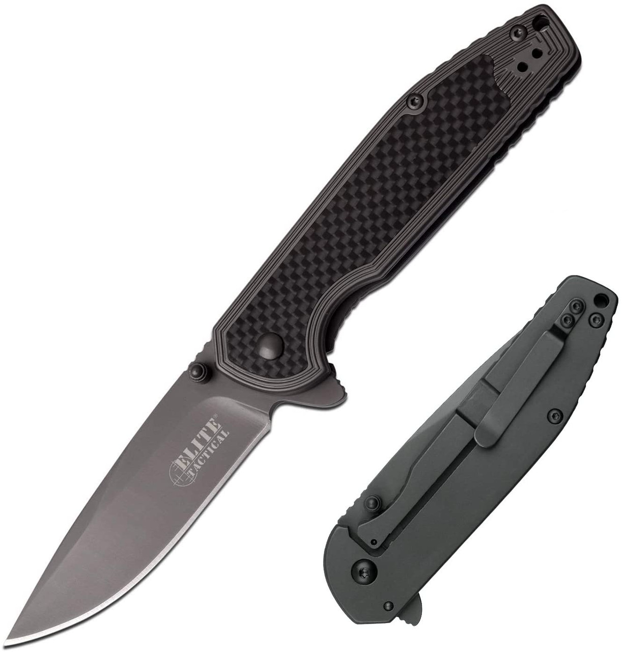 product image for Elite Tactical ET 1007 Stainless Steel Frame Lock Knife