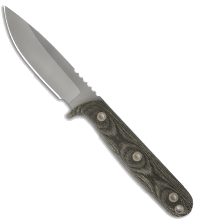 Entrek USA Backup Utility Black Fixed Blade Knife 440C Steel product image