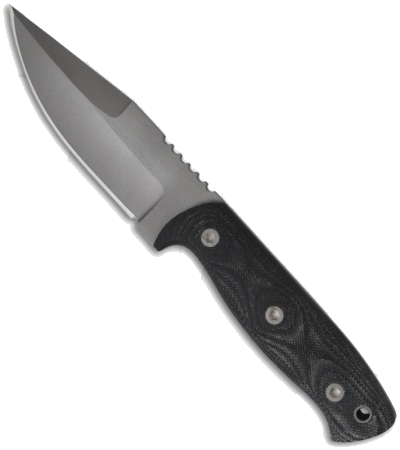 Entrek Cobra Fixed Blade Knife Black Micarta Handle 4" Bead Blast Plain 440C Stainless Steel product image