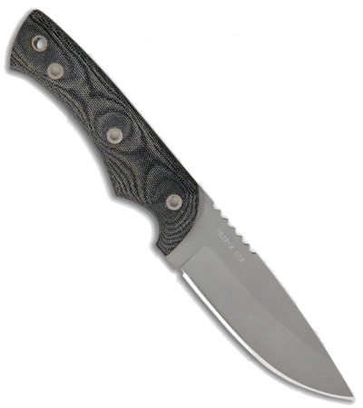product image for EnTrek Otter 440C Fixed Blade Knife Black Micarta Gray Finish