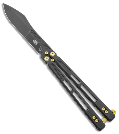 product image for EOS Trident Balisong Butterfly Knife Black Titanium Model S 30 V