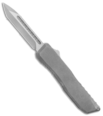 product image for EOS Harpoon OTF Auto Knife Gray Ti Black Al Model 3.75 Two Tone