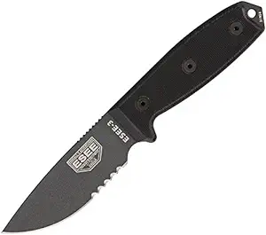 product image for ESEE Black ES 3 Model 3 Serrated Tactical Knife
