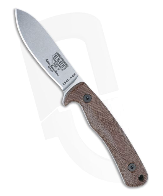 ESEE Knives AGK Ashley Game Knife Brown Micarta Fixed Blade S35VN