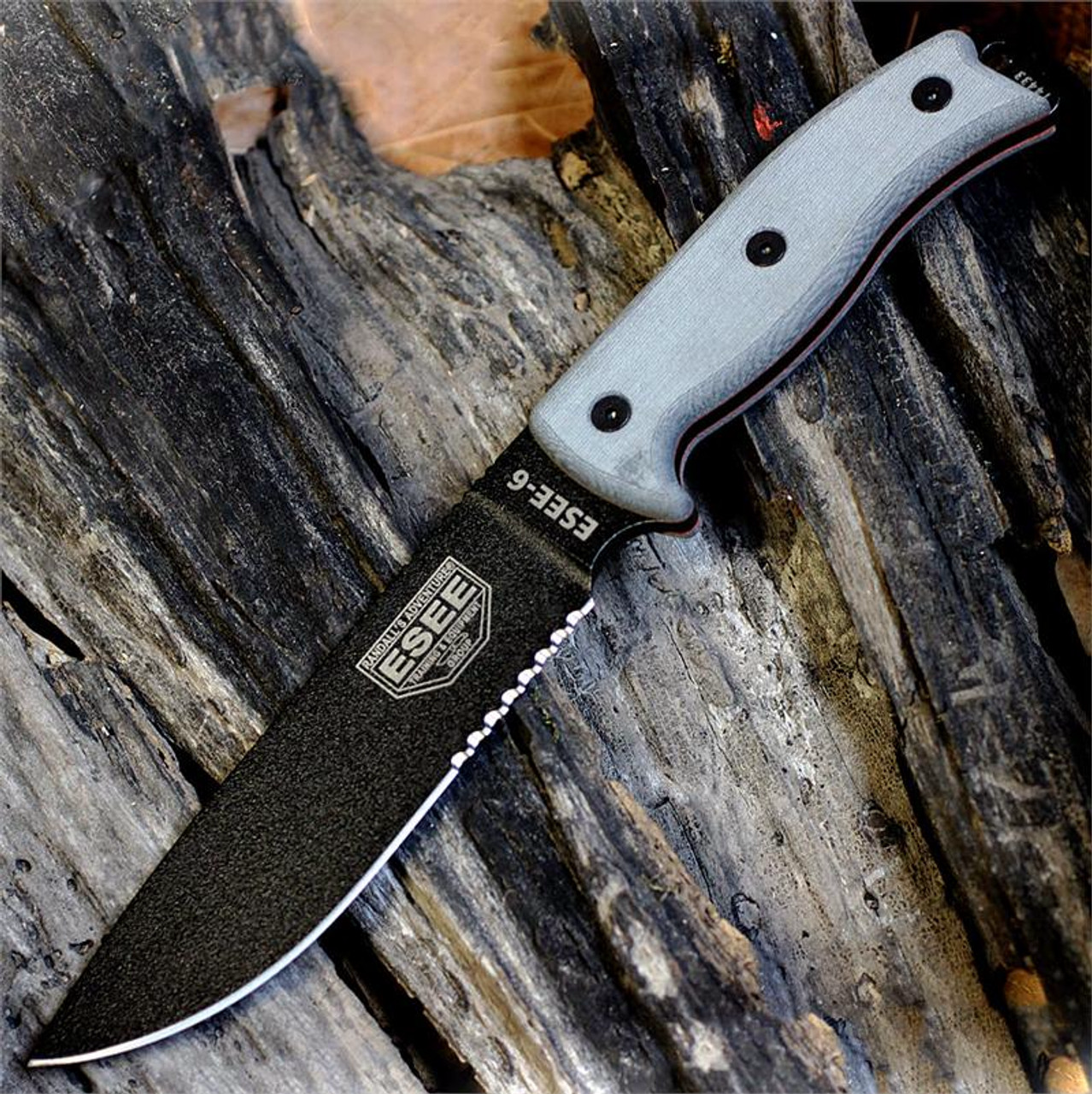 ESEE 6 OD Green Linen Micarta Handle 1095 Carbon Steel Model 6 Fixed Blade Knife product image