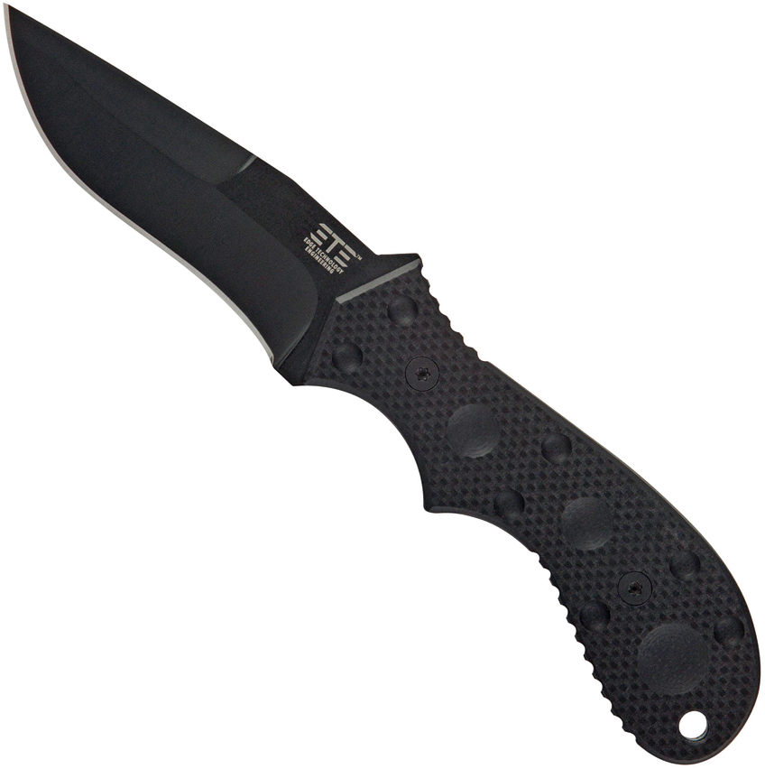 product image for ETE Black D2 Tool Steel Neck Boot Knife 3