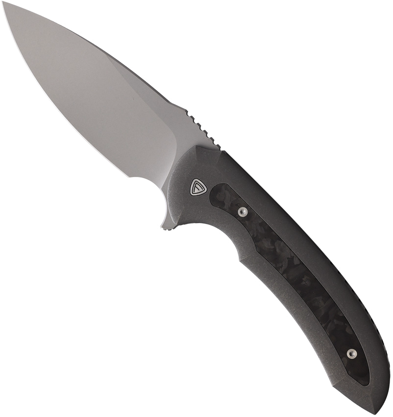 product image for Ferrum Forge Knife Works Allurus Gray Titanium CF Inlay Framelock CPM-20CV 3.5"
