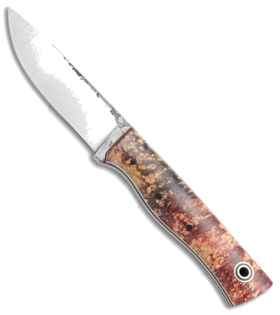 product image for Fiddleback Forge Recluse A2 Steel Fixed Blade Knife Dyed Box Elder Burl
