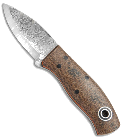 product image for Fiddleback Forge Runt Coffee Bag Burlap Scandi O1 Steel Fixed Blade Knife