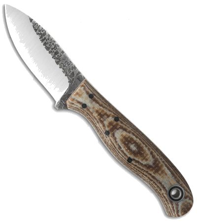 product image for Fiddleback Forge Toboggan Rattlesnake Burlap Micarta A2 Steel Knife