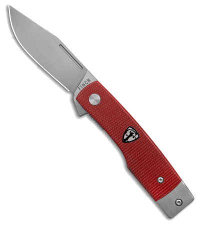 product image for Finch Knife Co Hatfield Flipper Knife Canyon Red Micarta