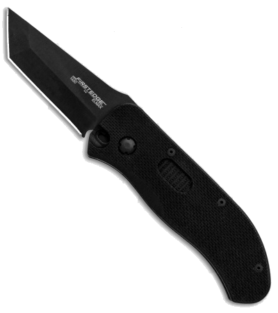 product image for FirstEdge 1450-BLB Tracklock Tanto Automatic Knife Black G-10 Handle