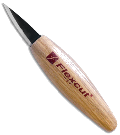 Flexcut Skewed Detail Knife Black Ash Wood Handle