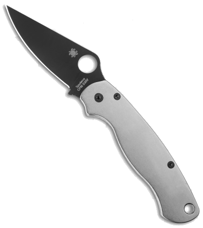 Flytanium Black Spyderco Paramilitary 2 Titanium Scales Knife S30V product image