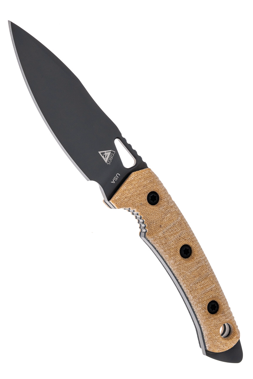 FOBOS Cacula Natural Canvas Micarta PVD Blade product image