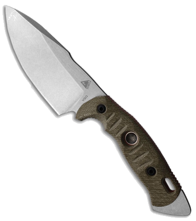 product image for Fobos Alaris Fixed Blade Knife OD Green Micarta Stonewash