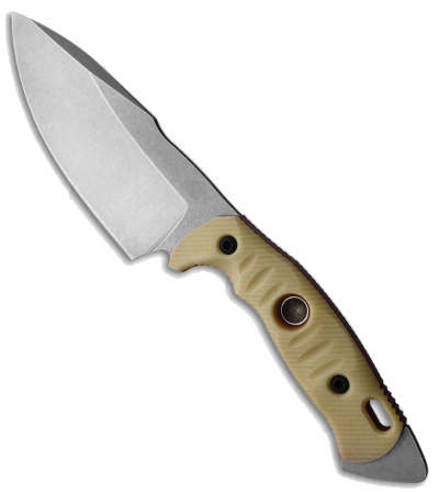 Fobos Alaris 3V Fixed Blade Knife Aged Ivory Paper with Red Micarta Handle product image