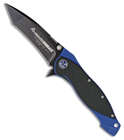 Fox Knives Elishewitz Invader Blue Aluminum Black G-10 Liner Lock Knife 440C 3.75" product image