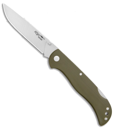 Fox Knives 500 OD Green G-10 Satin Blade Folding Knife