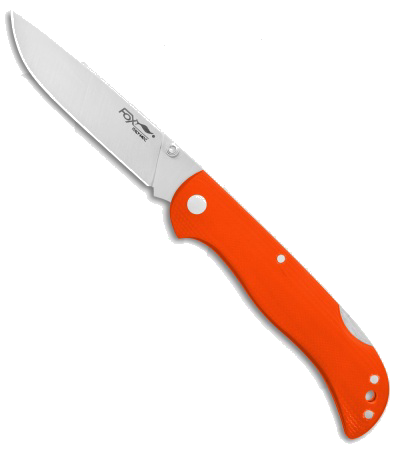 Fox Knives 500 Orange G-10 Satin Blade Folding Knife