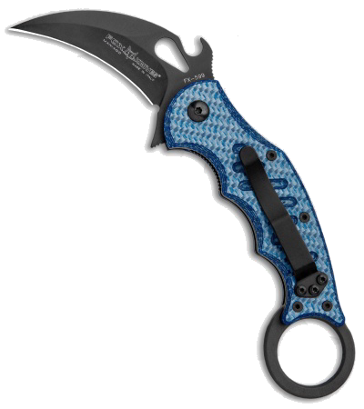 Fox Karambit Blue Twill Carbon Fiber Black Blade 599 Knife
