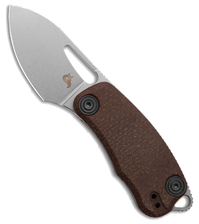 Fox BlackFox Nix Liner Lock Knife Brown Natural Micarta BF-763