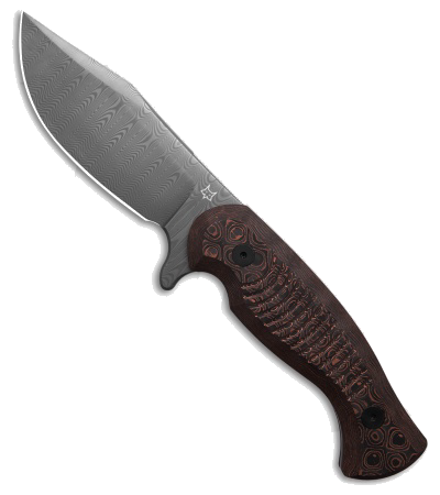 product image for Fox Knives Eastwood Tiger Fixed Blade Copper Carbon Fiber Damascus