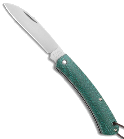 Fox Knives Nauta Green Juta Micarta Slip Joint Knife Model 3.00 Satin