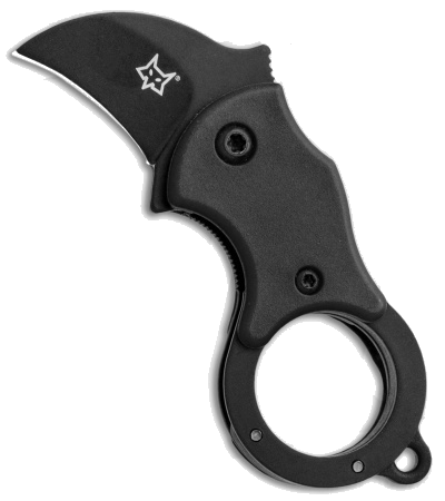Fox Knives Mini-KA Black Handle Black Blade Karambit Knife FX-535B