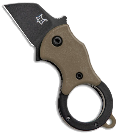 Fox Knives Mini-TA Coyote Brown Black Wharncliffe Blade FX-536CBB