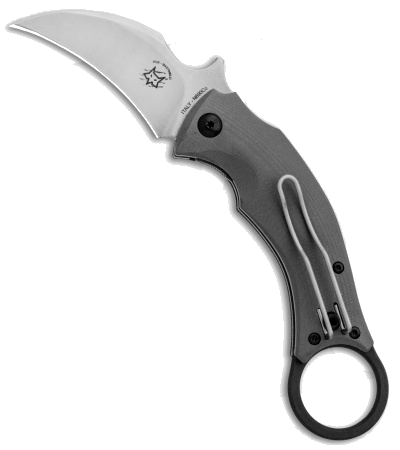 Fox Knives Black Bird Karambit Gray G-10 Handle N690 Steel Blade FX-591SW product image