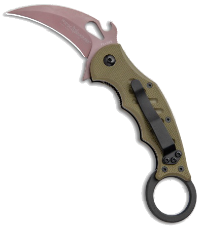 Fox Knives Karambit OD Green G10 Handle Copper PVD Finish