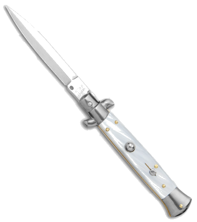 product image for Frank B 9" Italian Stiletto Sim Briar Wood Black Dagger Blade