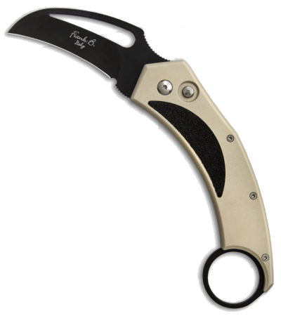 product image for Frank-B Karambit Automatic Knife Tan Handle Black Blade